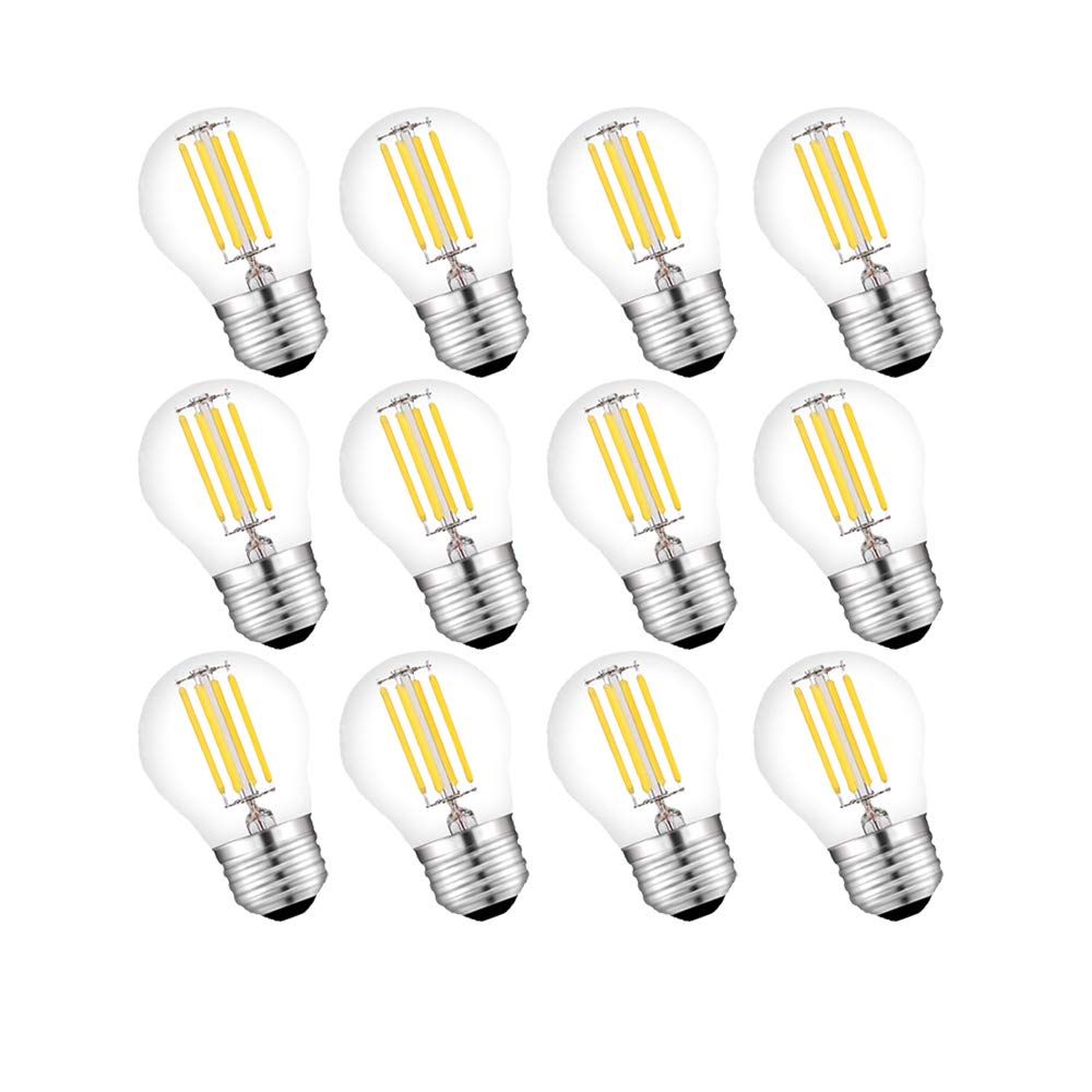 Żarówki ledowe Żarówka LED G45 E27 4W 40W Odpowiednik żarowego odpowiednika Przezroczysta żarówka do piłki golfowej Ciepła biel 2700K 12 szt