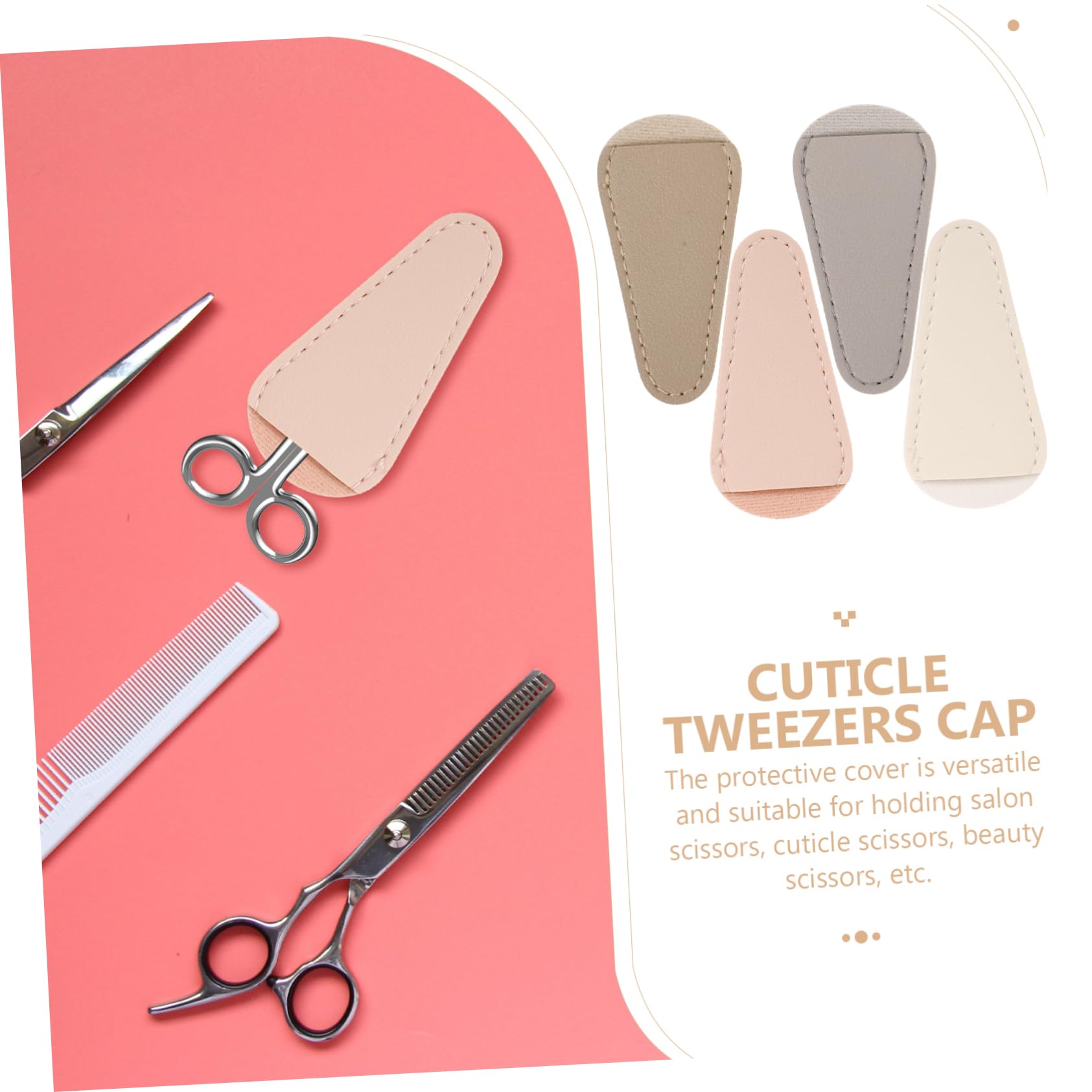 VALICLUD 5 Set Kit Manicure Nipper Manica Della Cuticola Professionale Copertura Protettiva Per Pinze Per Cuticole Copertura Delle Pinzette Per Cuticole Pelle Sintetica 4 Pezzi*5
