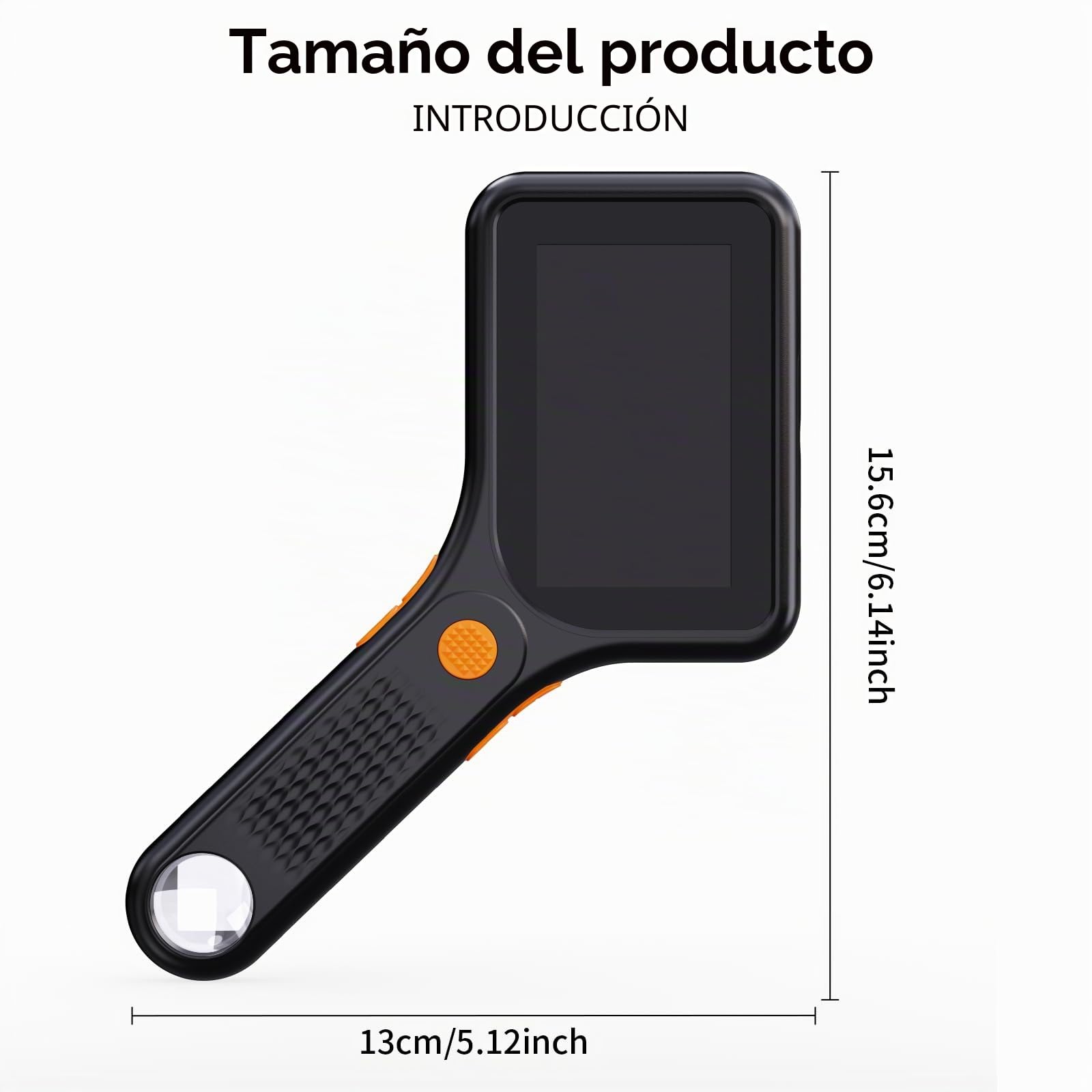 Microscopio Digital para Adultos 500X, Microscopio de Bolsillo Portátil con Pantalla HD de 3 Pulgadas, 8 Luces LED Ajustables, Compatible con Windows y MacOS - Negro