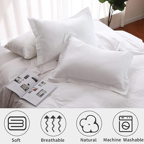 Miniatura 5 de Juego de funda de edredón para cama individualindividual XL, 100% algodón egipcio, 2 piezas, 1 funda de edredón (sin relleno) con 1 funda de