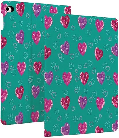 Funda protectora de piel con diseño de copos de nieve, color verde azulado y blanco multicolor Color_18 Case for iPad 10.2