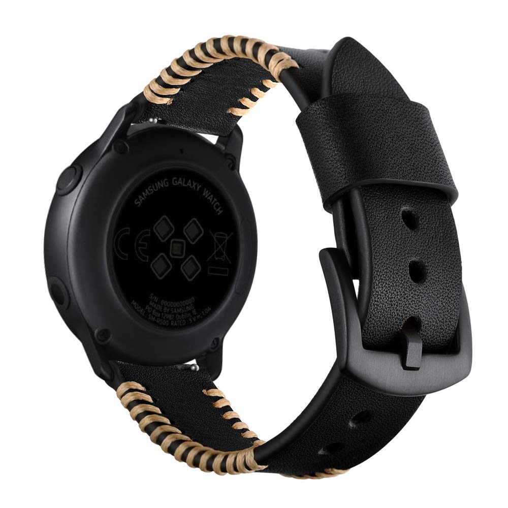 Cinturino In Pelle Con Rilascio Rapido 20 Mm – Compatibile Garmin Venu, Vivoactive 3, Forerunner 245/645 – Marrone - 2