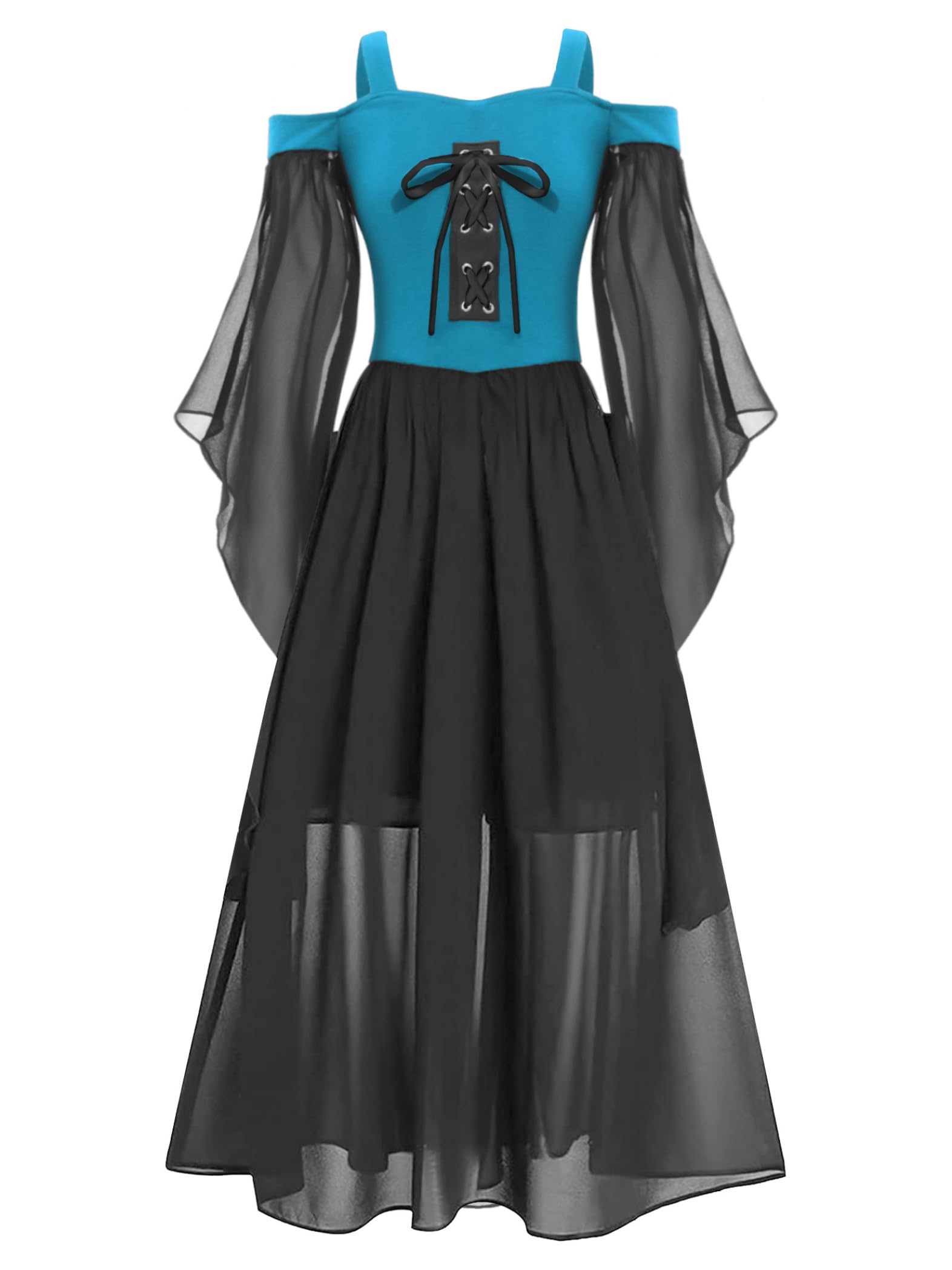 Inhzoy Mittelalter Prinzessin Kleid Für Mädchen - Samt, Puffärmel, Renaissance-Kostüm Für Party & Cosplay