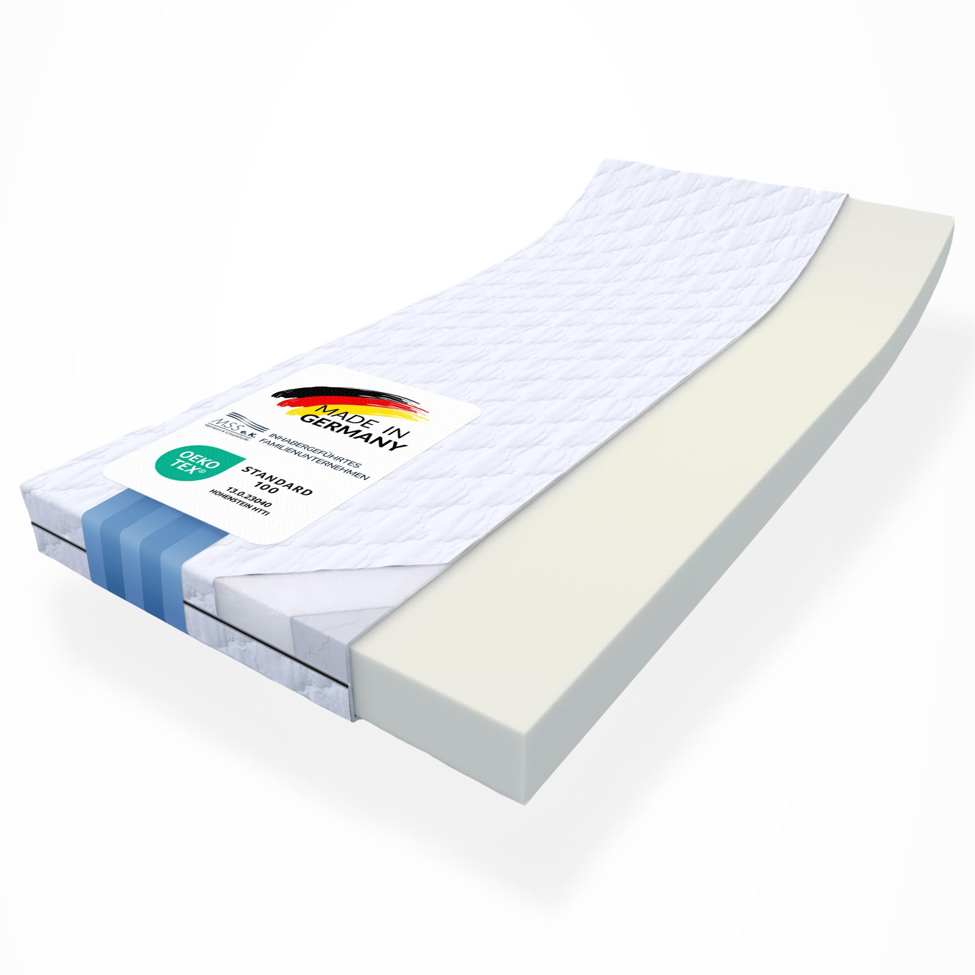 MSS e.K. Kaltschaum-Matratzentopper 200 x 200 cm - 10 cm Dicke Matratzenauflage | Matratzenschoner | Designed und produziert in Deutschland | Oeko-TEX Zertifiziert