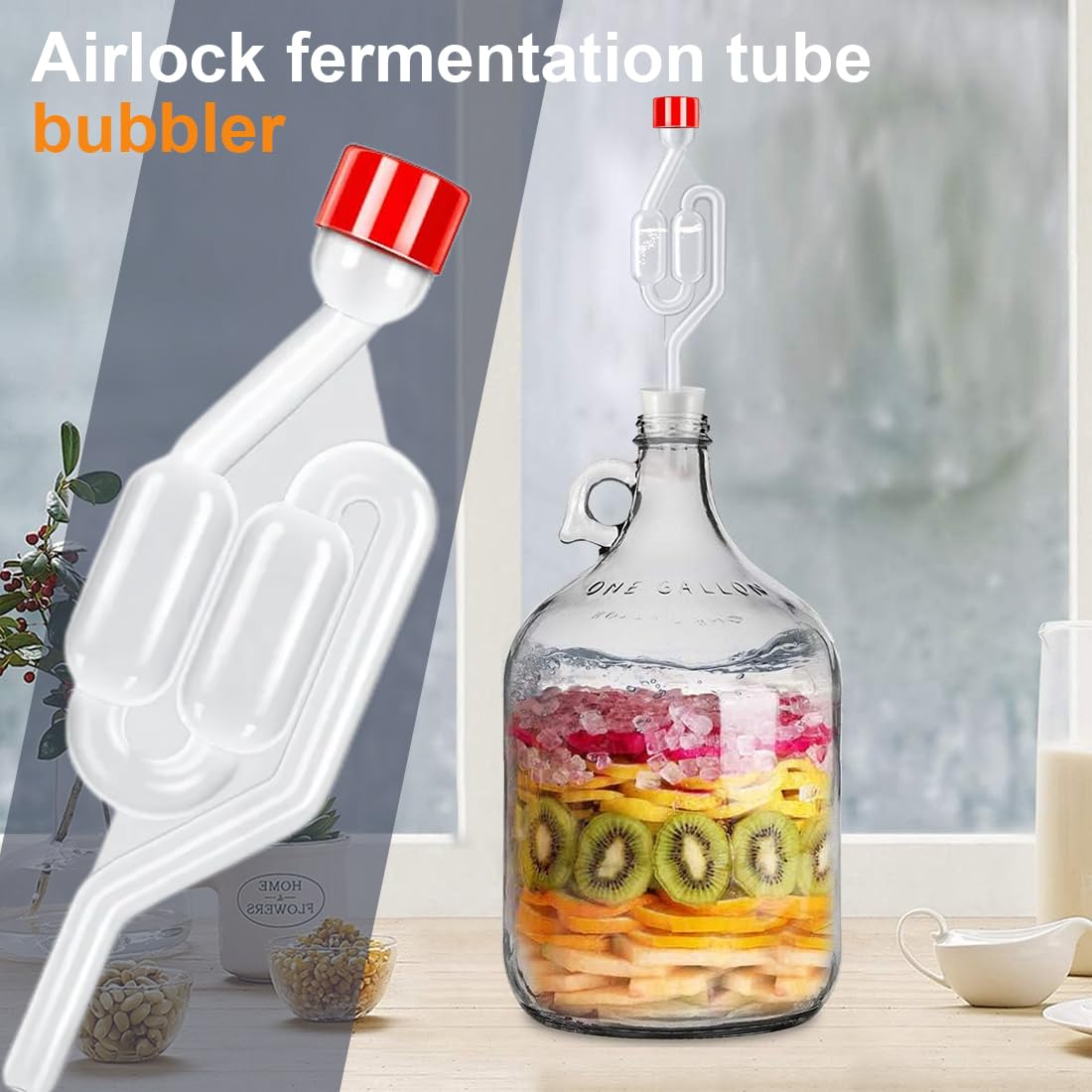 Kit Fermentazione Vino E Birra Fai Da Te - 2 Valvole Airlock Con Guarnizioni - Foto 7
