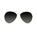 Big Mo's Toys 70's Style Gold Aviator Unisex Sunglasses gallery image