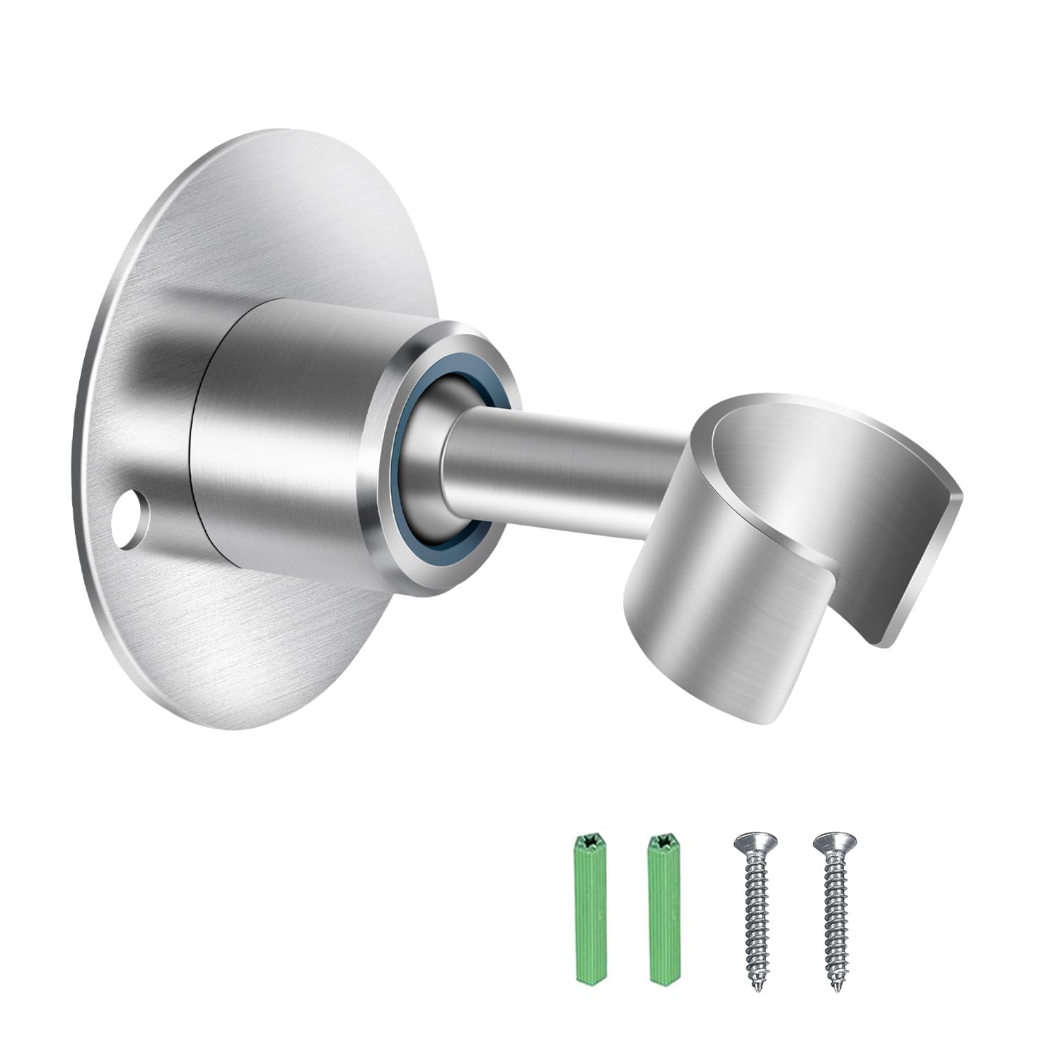 Shower Head Holder with Wide Adjustment Range Stainless Steel Handheld Shower Wand Bracket Shower Wall Mount Holder Steel Shower Spray Holder