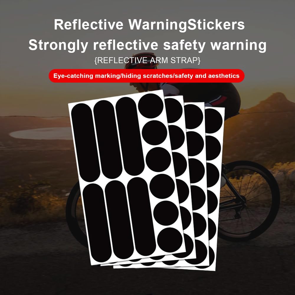 4 Pezzi Catarifrangente Adesivo Altamente Riflettenti Adesivi Moto Impermeabili Catarifrangenti Resistenti all'abrasione per Biciclette Motociclette Passeggini