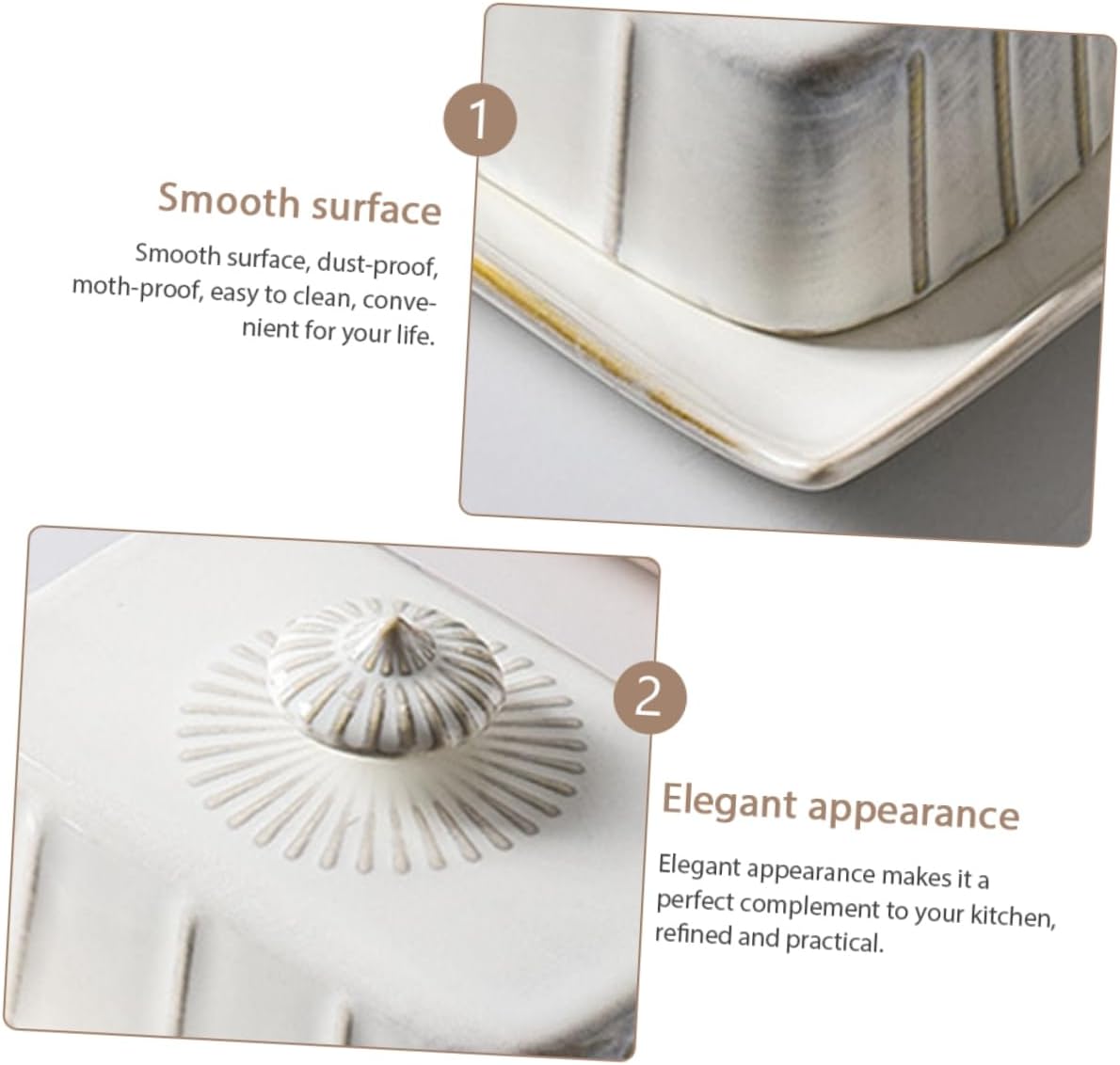 Ceramic Butter Plate with Smooth Surface Food Serving Dish White Tableware Dish for Home Kitchen Decorative and Practical Use