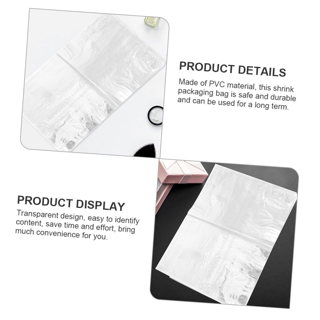 PRETYZOOM 100Pcs Sublimation Shrink Film Bags Heat Shrink Wrap for Sealing and Storage and Practical Organizer for Daily Necessities