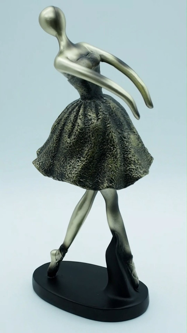 Figura de bailarina elegante de resina para decoración miniatura 7