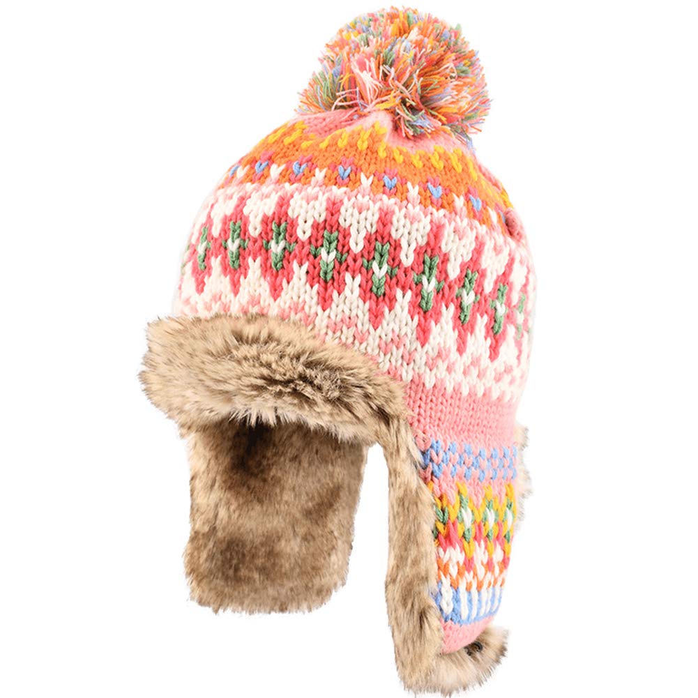 Gorro de Punto Gorro de Invierno cálido para niños y niñas Gorro para niños pequeños Gorro con pompón, 6-9 años Household faucets