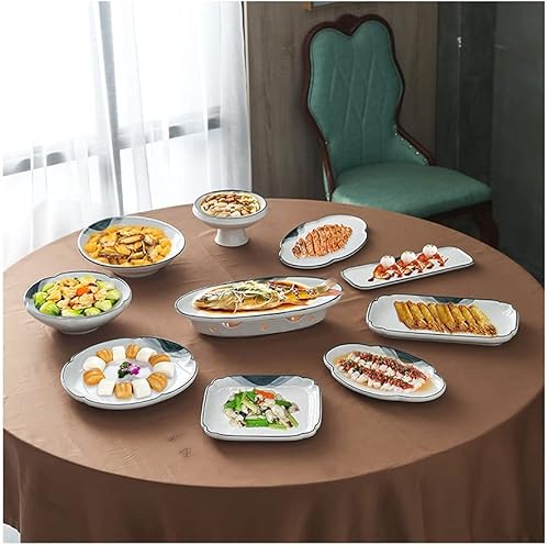 Miniatura 4 de WULFY Vajilla Hotel Restaurant Restaurant Creative Household Kitchen Tableware Fish Plate Dish Soup Bowl (Color  O)