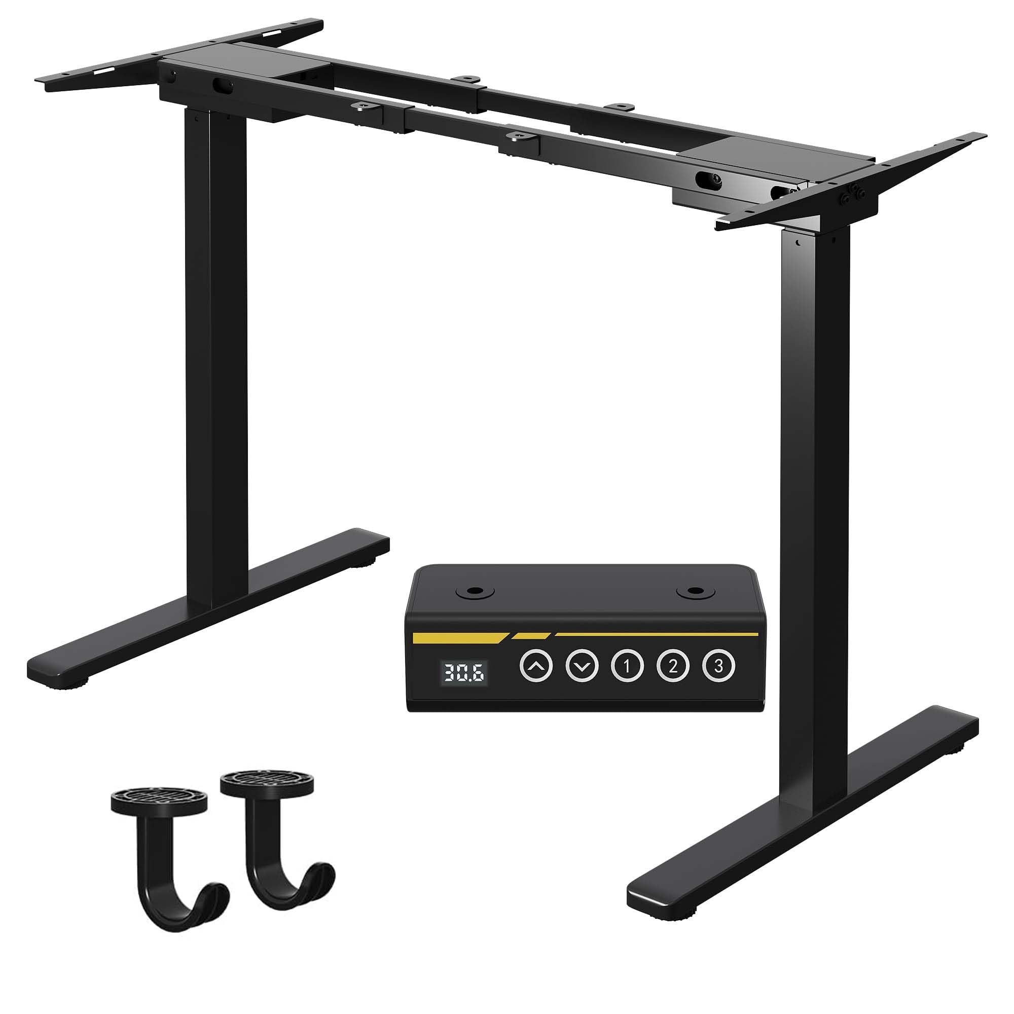 View 1 of [Just Panels, missing frame, partial set] Gamork Dual Motor Standing Desk Frame for 40-63 in Tops, 264 lb, Black