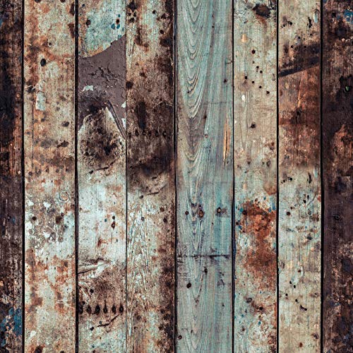 Papel de Parede Rolo Adesivo Tendenci Estampa Madeira - V (3 Metros, Madeira V E)