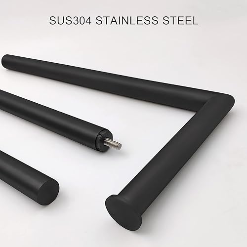 Miniatura 7 de Soporte de papel higiénico independiente con reserva, base de diseño de mármol pesado SUS304 de acero inoxidable (negro)