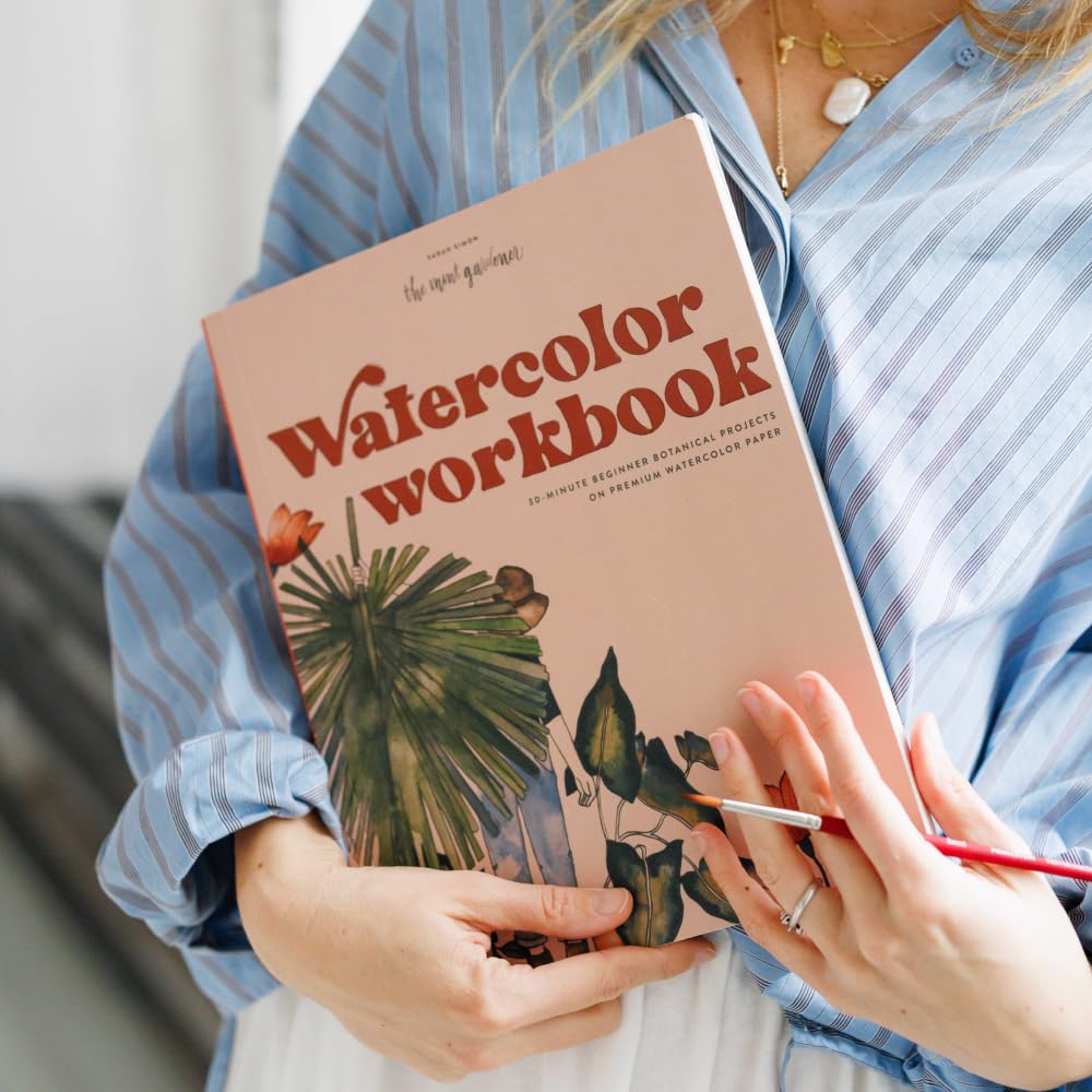 Watercolor Workbook: 30-Minute Beginner Botanical Projects on Premium Watercolor Paper: 1