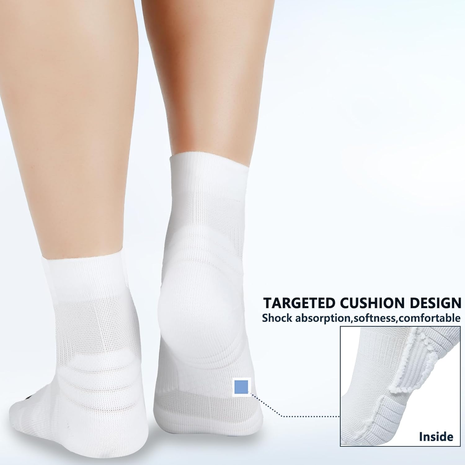 LIN PERFORMANCE 3 Pairs Ankle Compression Socks for Men and Women Sports Running Athletic Sock with Arch Support - Image 5