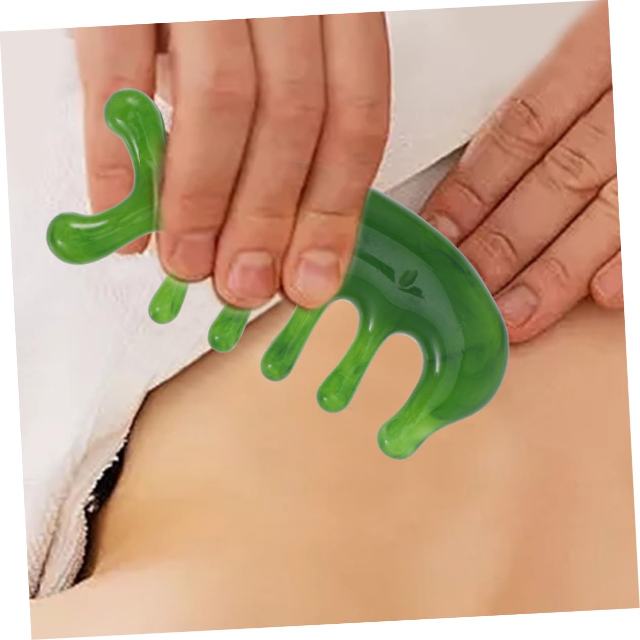 5 Set Pettine Per Massaggio Del Cuoio Capelluto Pettine Per Cuoio Capelluto in Pietra Di Pennello Del o Massaggio Per A Mano Green 2 Pezzi * 5
