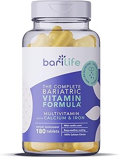 Bari Life Complete Bariatric Multivitamin Non-chewable Tablet w/Calcium Citrate and Iron - 180 Tablets/Bottle