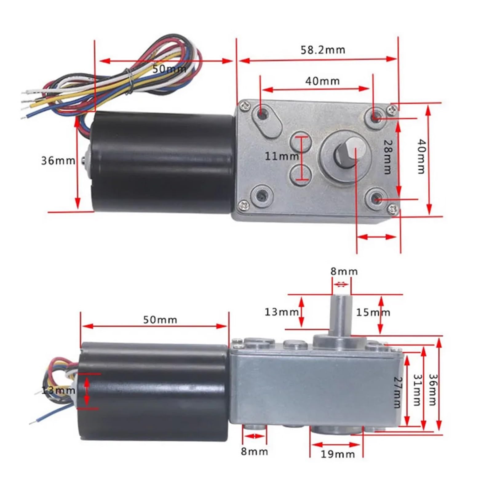 1 pz 5840-3650 con freno di emergenza segnale di arresto feedback High Touque CW CCW riduzione della velocità regolabile senza fine motore DC (con freno (6 fili), 8rpm, 24 V)