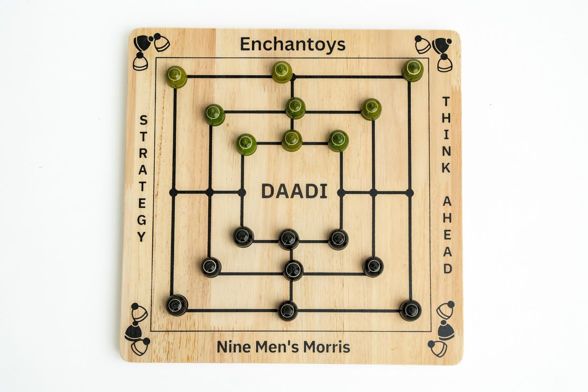 See full amazon price history chart for Enchantoys Daadi Wooden Handcrafted Peeta Board Game Navakankari | Nine Mens Morris Board Game | Muhle and Daadi | Strategic | Mind Game | Traditional Indian Board Game | Exclusive Enchantoys Daadi Wooden Handcrafted Peeta Board Game Navakankari | Nine Mens Morris Board Game | Muhle and Daadi | Strategic | Mind Game | Traditional Indian Board Game | Exclusive (B0DFM4GMDD) Amazon Price History, Amazon Price Tracker