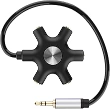 Audio Splitter 5 Headsets 3.5 mm Splitter for 3.5 mm Jack Plugs with 5 Connectors Male to Female Multi Earphones Stereo Splitter Adapter Aux Splitter for Classroom Audio Mixing