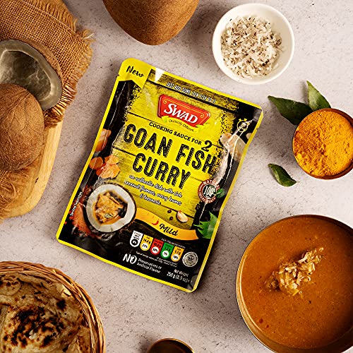 Image of SWAD Pack of Tikka Masala Cooking Sauce | Korma Cooking Sauce | Goan Fish Curry Cooking Sauce | Butter Chicken Cooking Sauce 250g Pack of 4