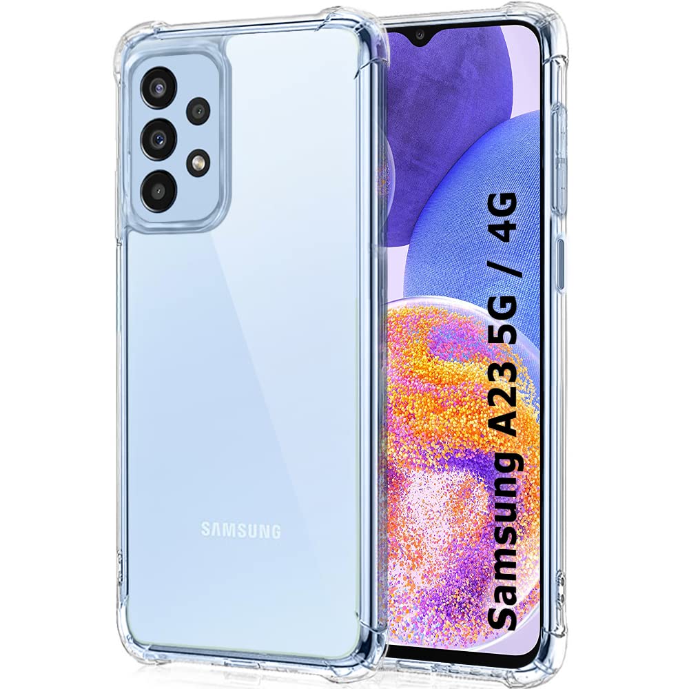 TheGiftKart Shockproof Back Cover Case for Samsung Galaxy A23 4G / A23 5G | Raised Bumps for Camera & Screen Protection | Ultra Clear Soft Silicone Back Case for Samsung A23 4G / A23 5G (Transparent) (B0C374871N) Amazon Price History, Amazon Price Tracker