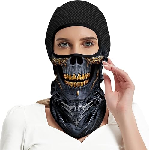 Miniatura 2 de Pasamontañas 3D, máscara de esquí para motocicleta, máscara de cara completa al aire libre, capucha táctica para la cabeza, máscara de fantasmas y