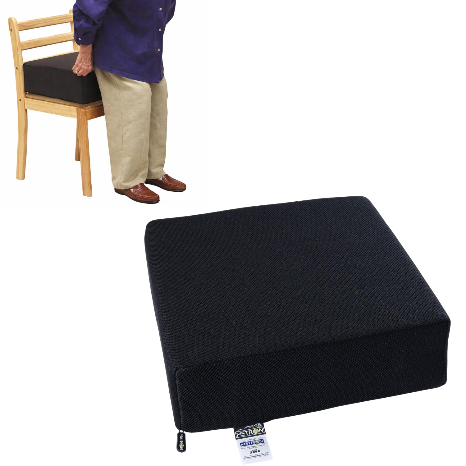 Extra Thick Height Booster Seat Cushion Suitable all type of chairs floor wheelchairs | Chair Pad Supportive Sponge | 16”x16”x5” inches| Washable Dark Color Cover | Pack of 1 Pc-image-39