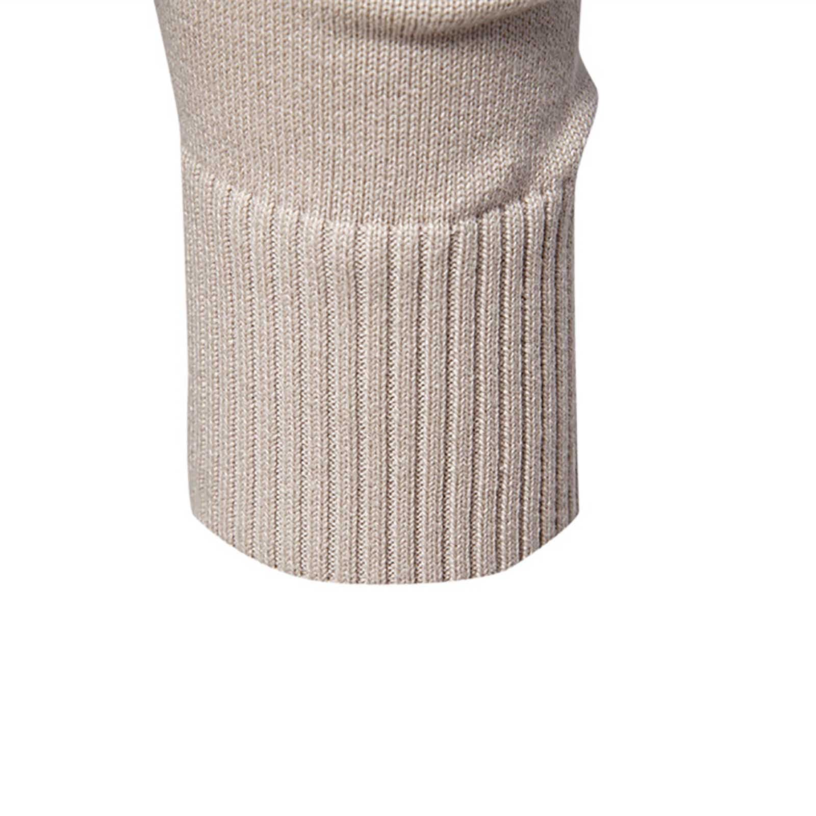 Pull Homme Fermeture Éclair, Pull De Travail Homme,Pull De Couleur Unie pour Hommes Col Montant Demi-Fermeture éClair Haut Slim Nouvelle