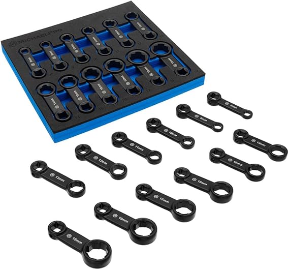 MichaelPro 12Piece Box End Torque Adapter Extension Set, NonSlip