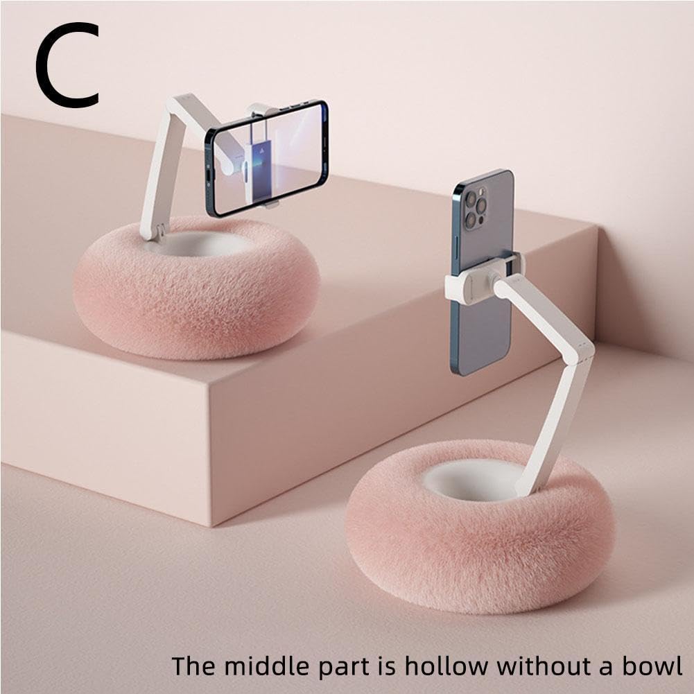 Oreiller pour Téléphone Portable, Tablette, PC - Support Rotatif Universel pour Diffusion en Direct, Lit Paresseux, Lecture Dramatique - Bol pour Accessoires
