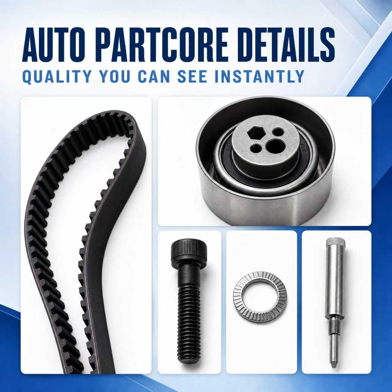 Timing Belt Kit Compatible with Bobcat Loaders & Deutz 1011/1011F Engines | Compatible with Bobcat Loaders 863/864/873/883/T200/S250/A220/A300 Replaces# 02929933 - with Push Rods, Timing Pin & Pulleys