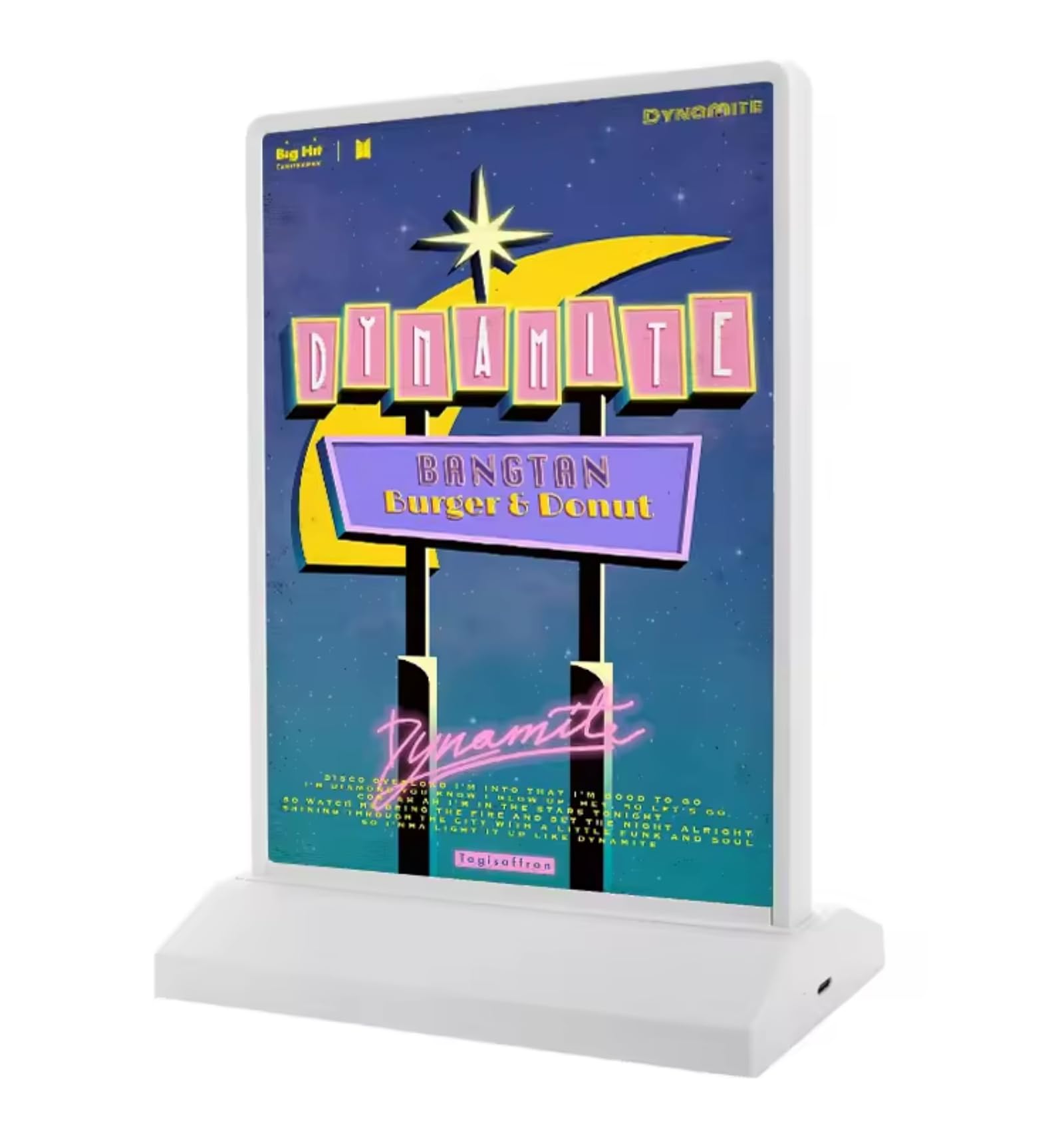Caja de luz LED Delgada Soporte for Letrero de Caja de luz LED, Pantalla publicitaria de Doble Cara con Base, Soporte for menú de póster Recargable Tablero de menú retroiluminado por LED