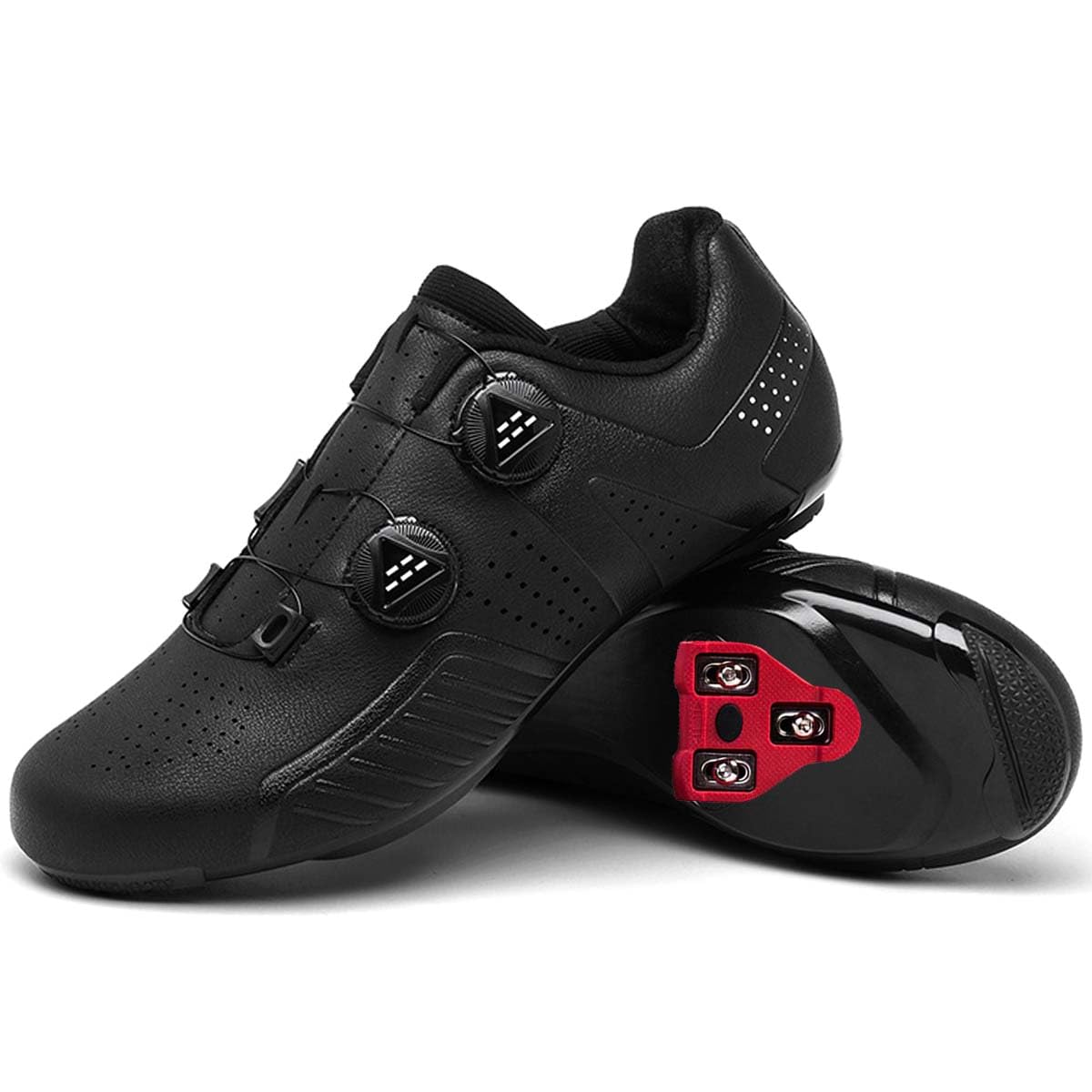 Zapatillas Ciclismo para Hombre, Zapatos Bicicleta de Carretera | Transpirables Antideslizantes Compatibles con Look System Estatica Spinning para Interiores Y Outdoor