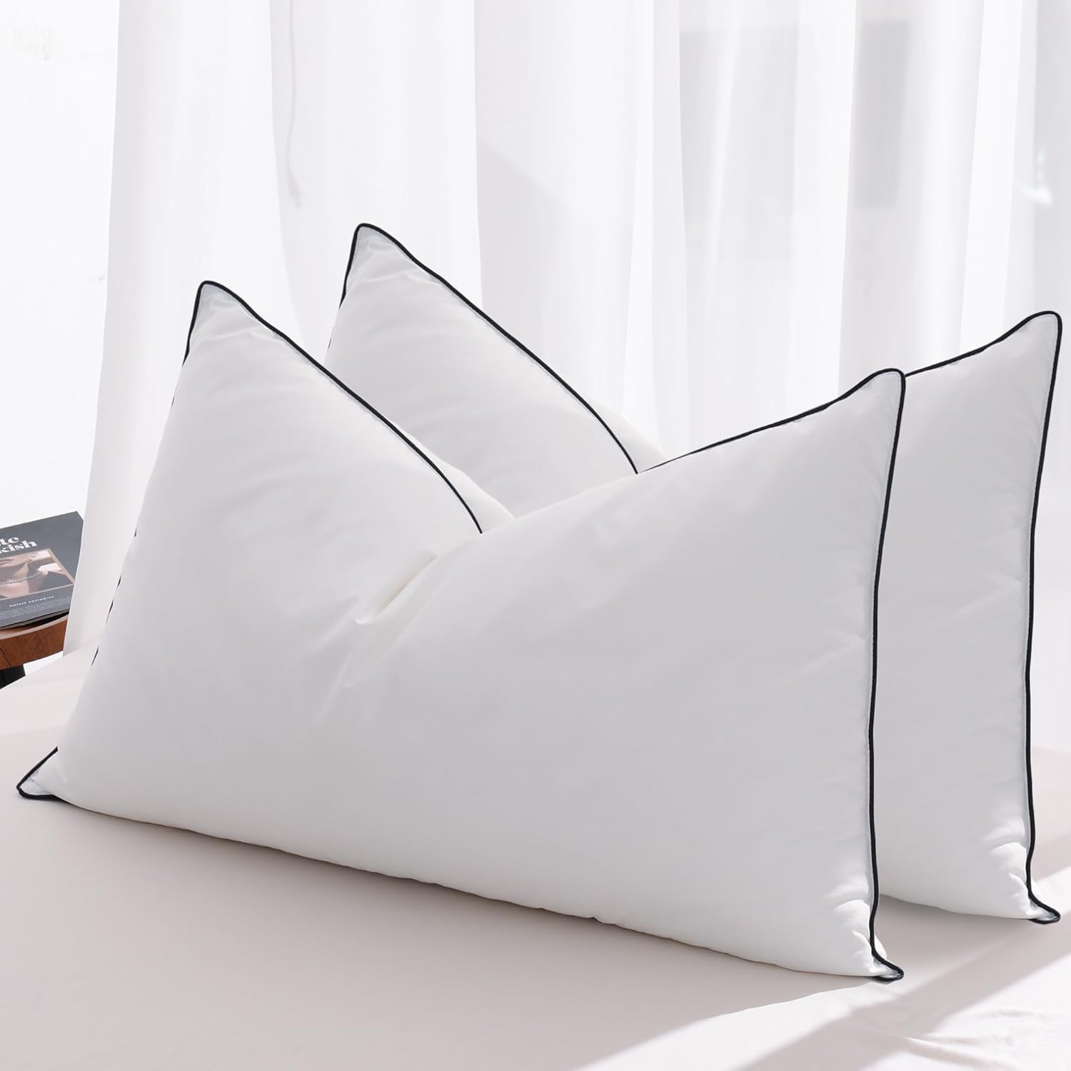 Mosluna Feather Down Pillows Queen Set of 2