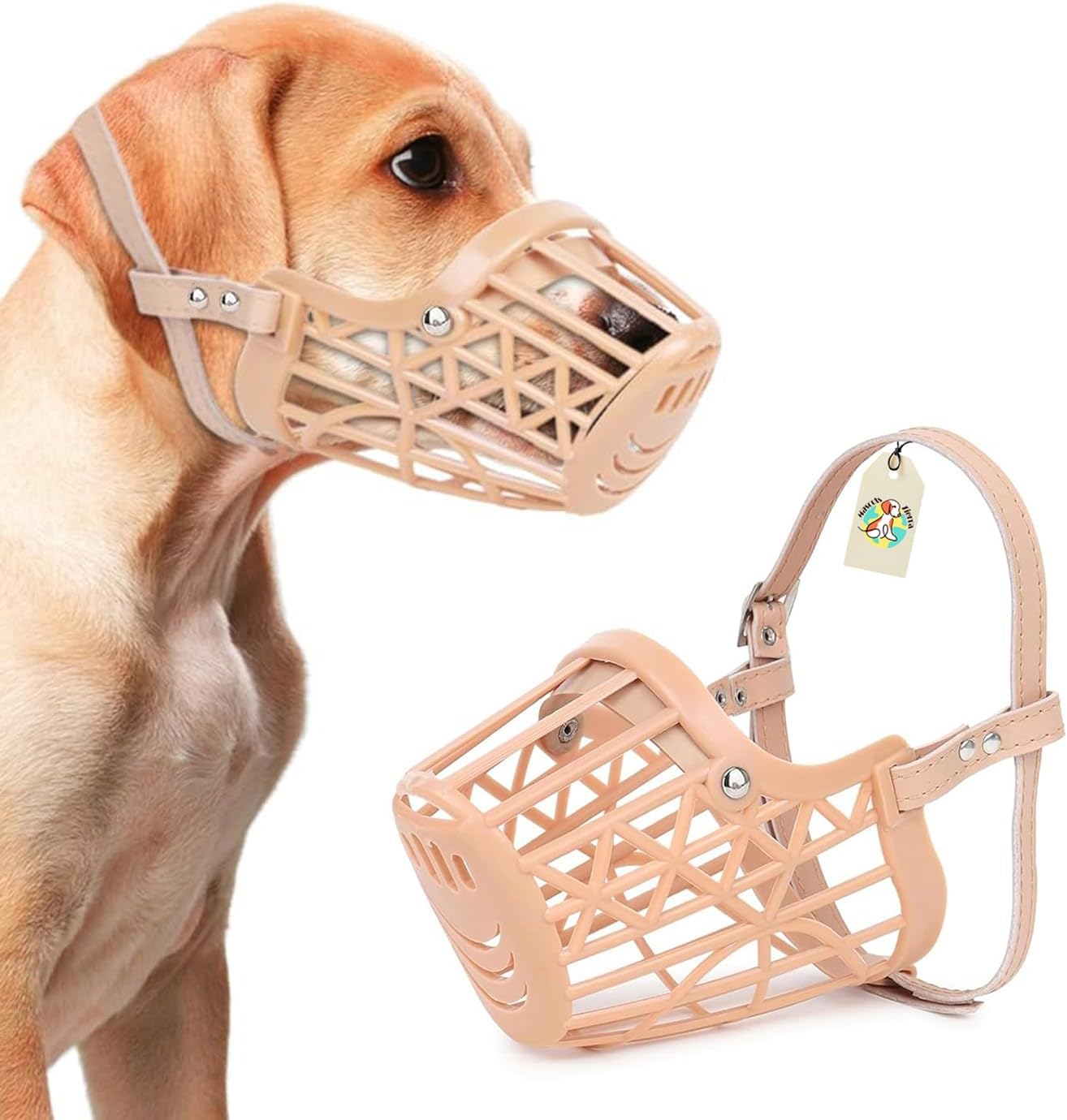 Dog Muzzle/Bite Guard Adjustable Strap and Ensure Pet Safety | Pet Basket Mask|Prevent Biting Behavior for Extra Small-Sized Dog,Ideal for Training,Walks & Grooming. (No.2)