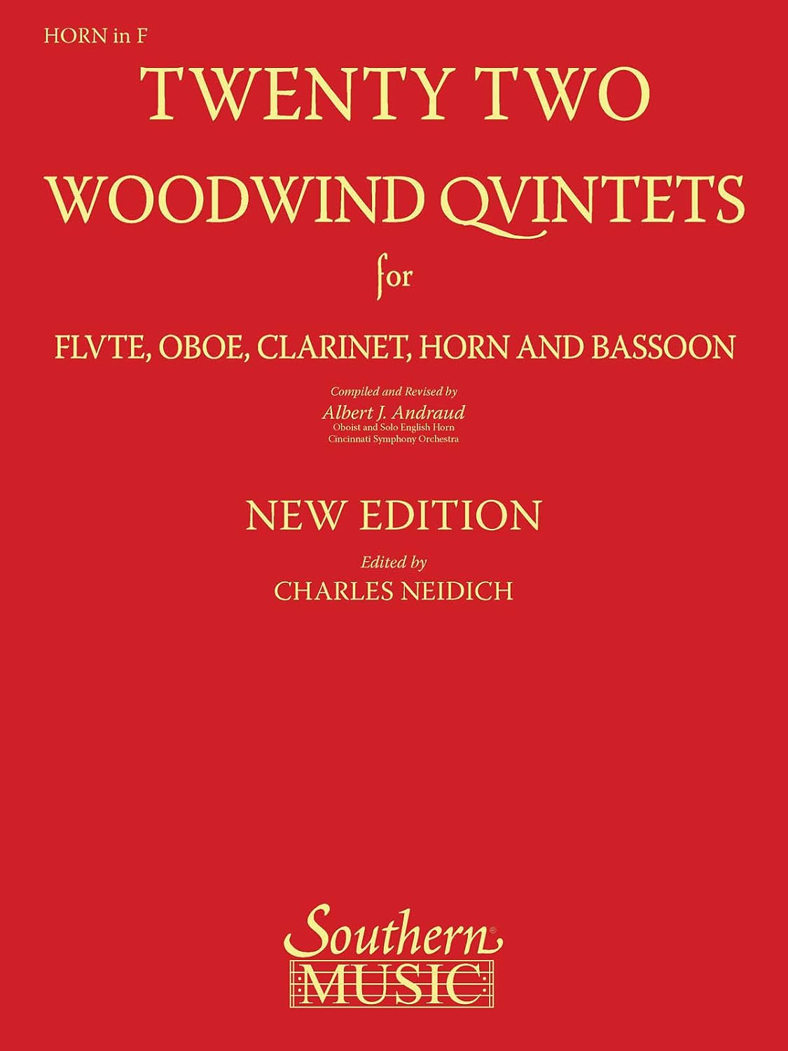 22 Woodwind Quintets - New Edition: Horn Part