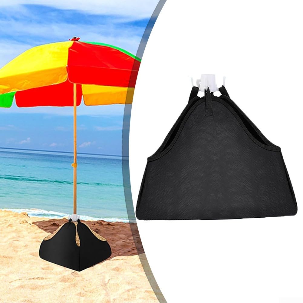 Base per ombrellone da spiaggia, in tessuto Oxford 600D, riempibile, con sacchi di sabbia, resistente supporto per ombrellone da spiaggia, per esterni, patio, giardino