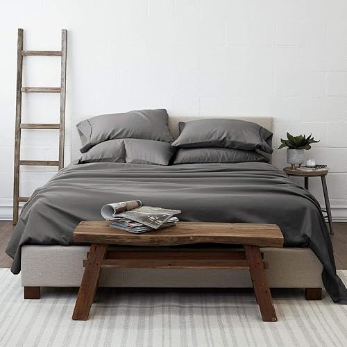 Miniatura 9 de Sábanas de cama 100% algodón orgánico certificadas de 800 hilos, bolsillo profundo de 30 pulgadas, juego de sábanas de 4 piezas (1 sábana encimera,