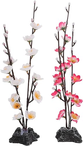 Hemoton 2 piezas de flores de decoración de sashimi vívidas flores de cerezo simuladas para sushi, flores falsas decorativas para decoración de