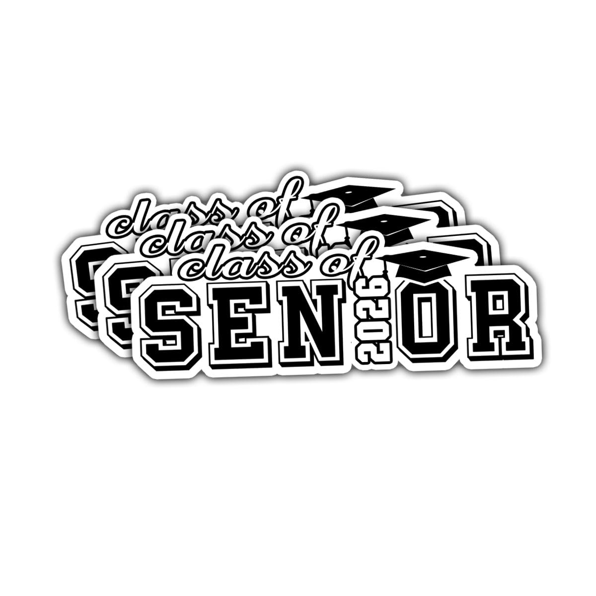 Photo 1 of (3Pcs) Class of Senior 2026 Sticker Gifts Pink Glitter Graduation Stickers for High School Girls and College Seniors Car Decal for Laptop Water Bottle Binder Phone Case 3" (Senior1 2026)