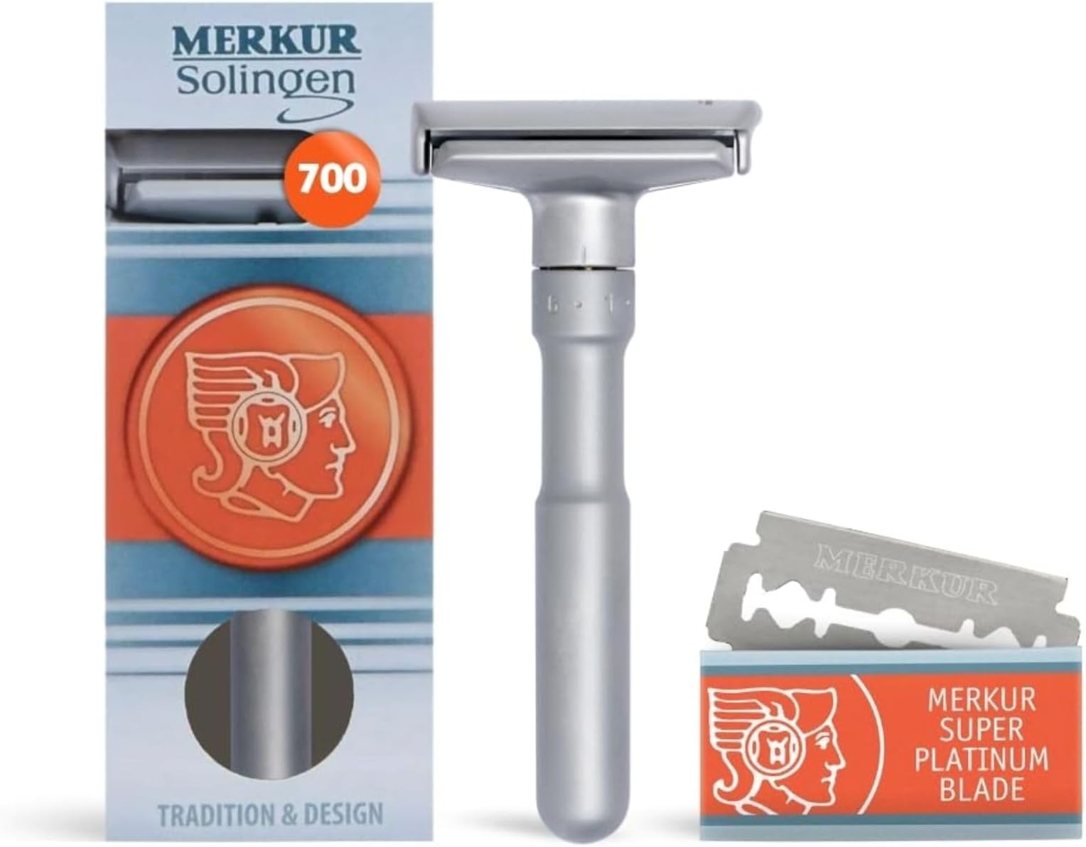 Futur 700002 Adjustable Double Edge Safety Razor, Matt Chrome Finish