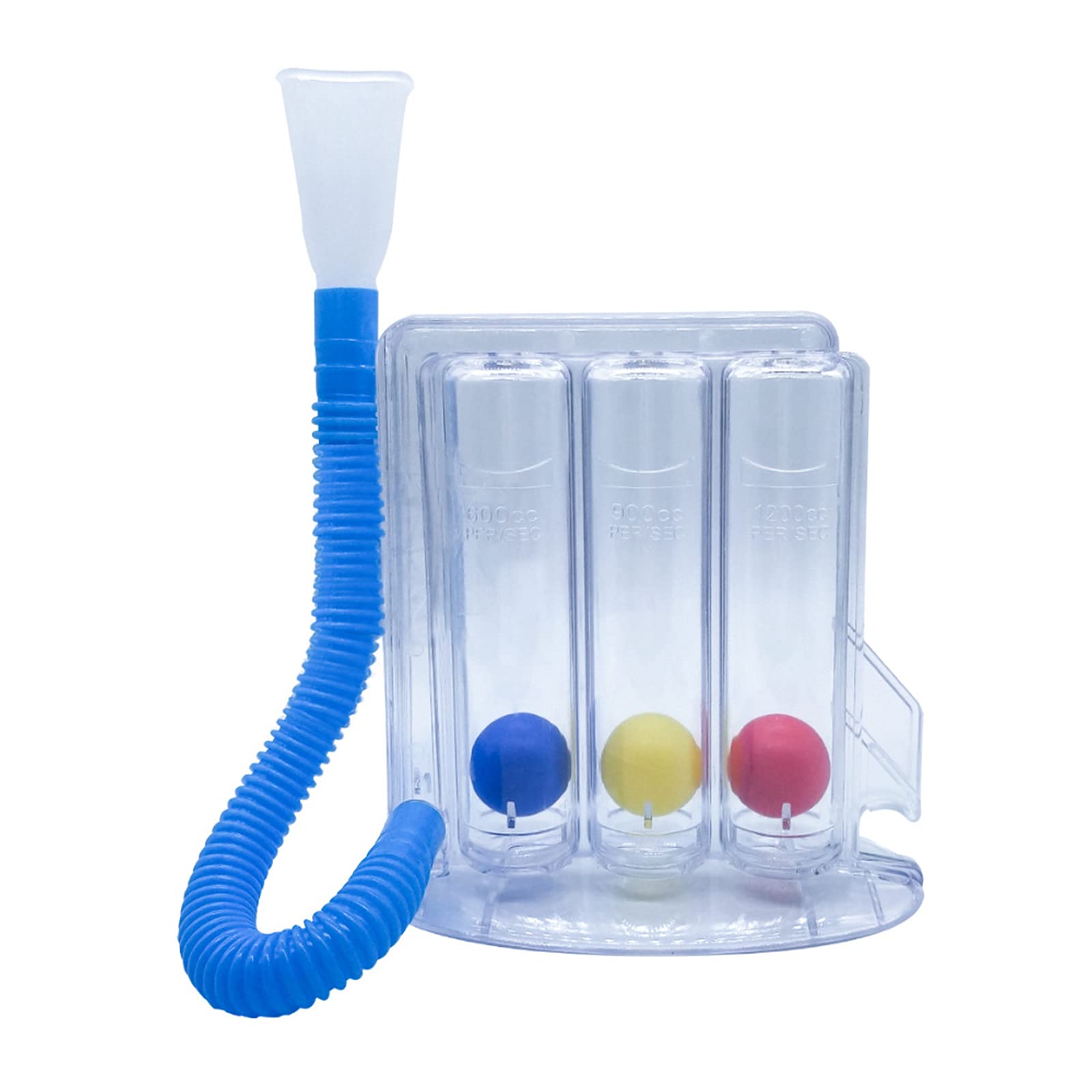 Tiefenatmungs-Lungentrainer – 3-Bälle-Incentive-Spirometer Lungenfunktions-Atemübungsgerät Spirometer – waschbares und hygienisches Atemmesssystem
