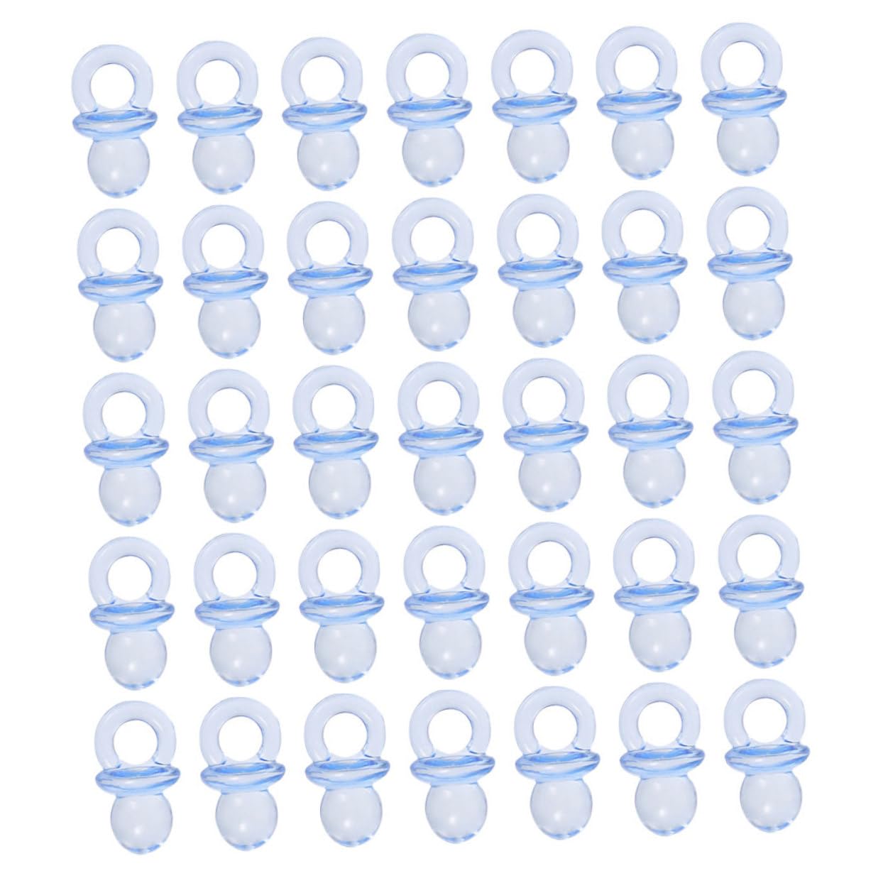 Hohopeti Baby Shower Decorations 150pcs Mini Acrylic Pacifiers Pacifier Clips for Baby Girl Boy Shower Games