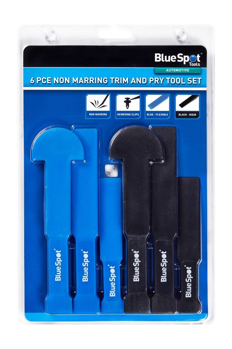BlueSpot 6pc Non Marring Car Trim Removal And Pry Tool Kit Panel Door Dash Set