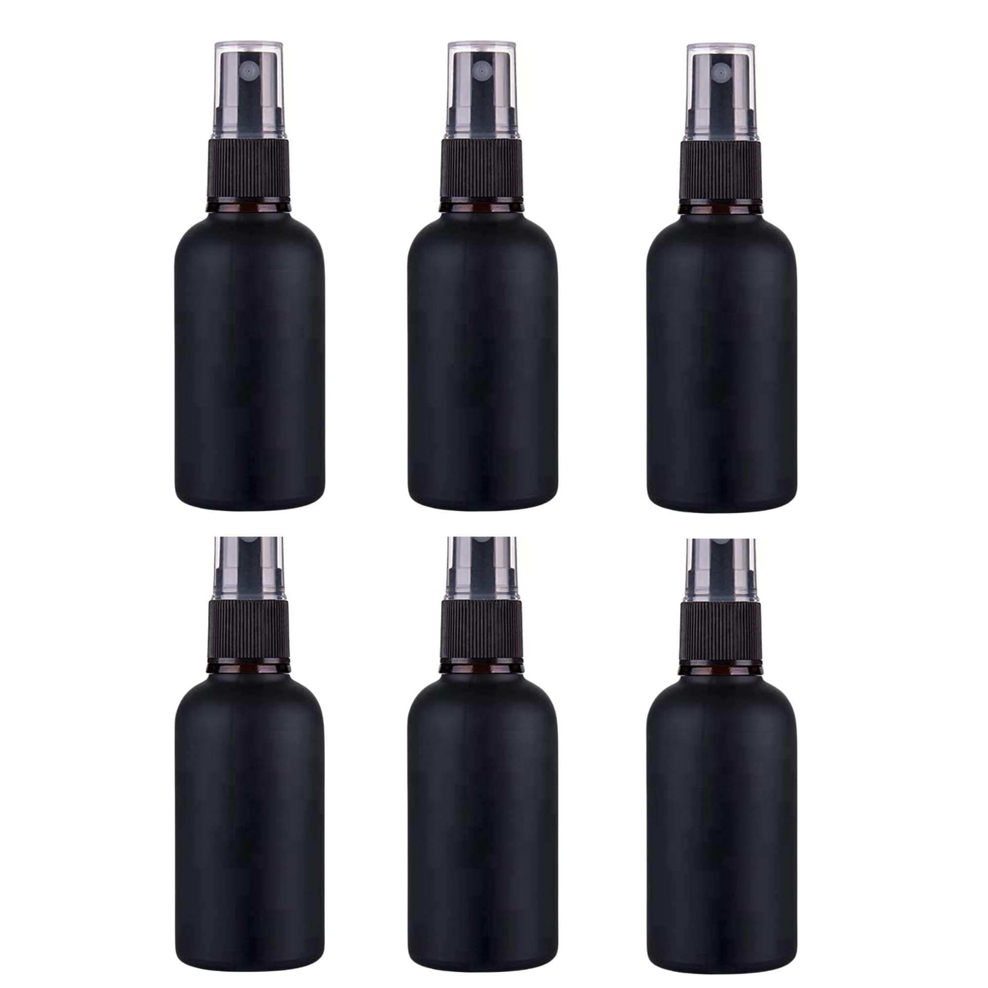 Devinez (Pack of 6) Multipurpose Refillable Black Color Matt Finish Round Glass Bottle, 30 ml with Black Spray Pump for Cosmetics, Serum, Essential Oils, Blends, Skin Care, Travel, Toners & DIY-image-18