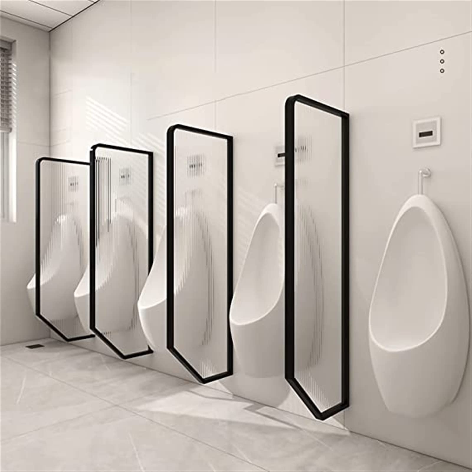 Openbaar toilet urinoir privacyscherm toiletscheiding, modern